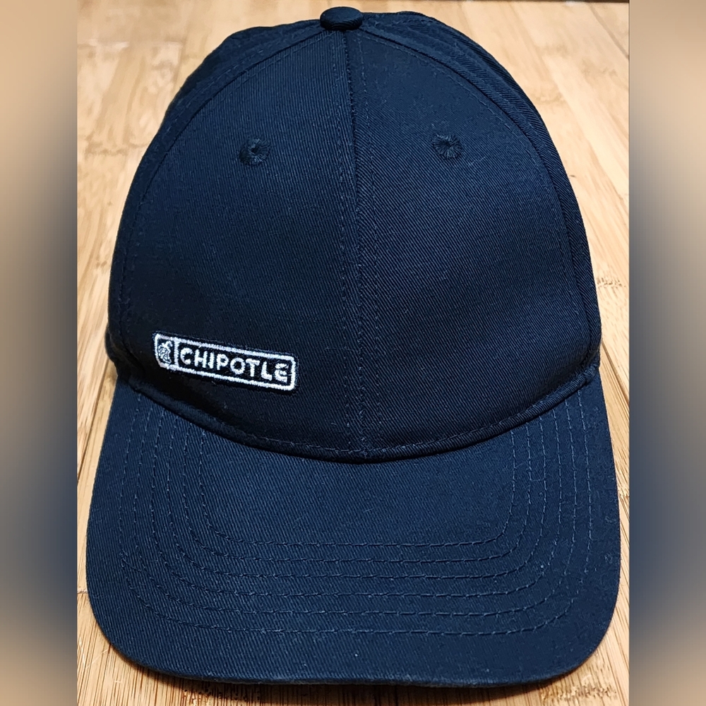 Embroidered Chipotle Hat Cap Black Adjustable Restaurant Apparel Loomstate Logo